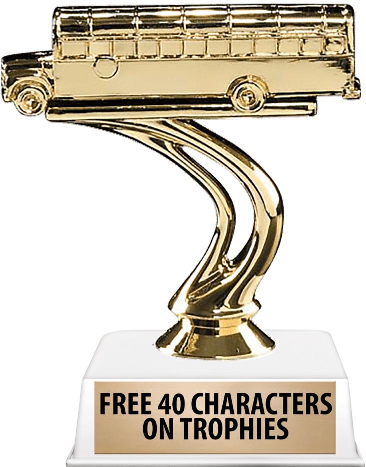 6"TROPHY ON WHITE CONTEMP BASE