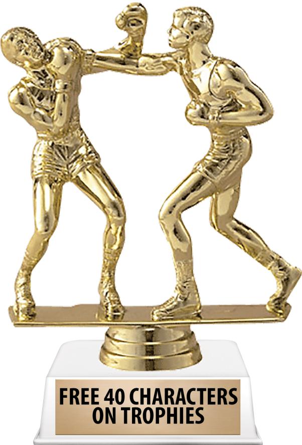 6"TROPHY ON WHITE CONTEMP BASE