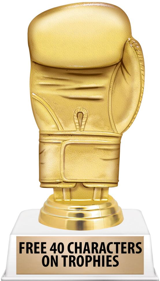 6"TROPHY ON WHITE CONTEMP BASE