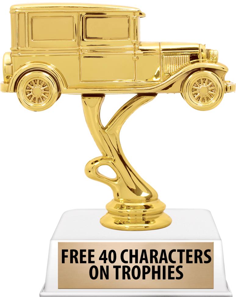 6"TROPHY ON WHITE CONTEMP BASE