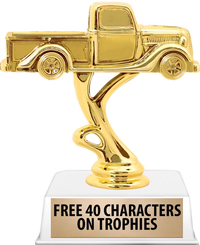 6"TROPHY ON WHITE CONTEMP BASE
