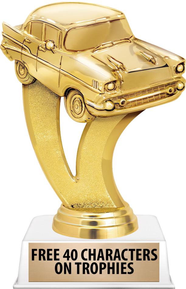 6"TROPHY ON WHITE CONTEMP BASE