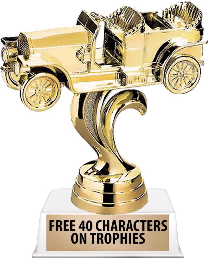 6"TROPHY ON WHITE CONTEMP BASE