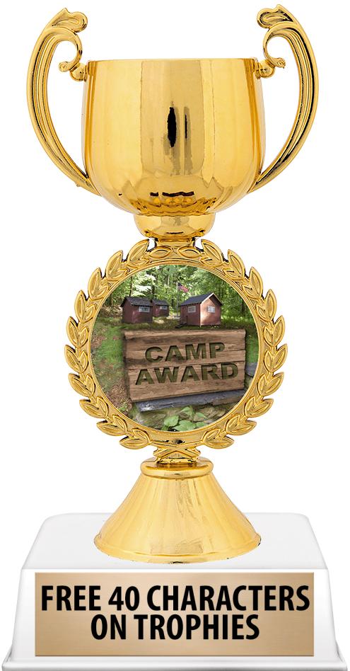 6"TROPHY ON WHITE CONTEMP BASE