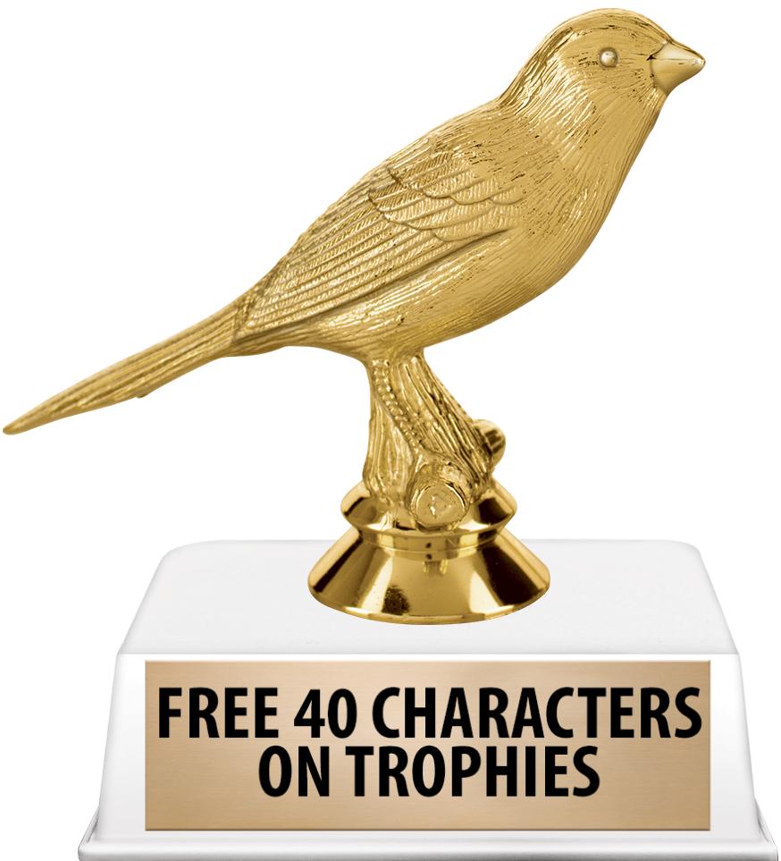 6"TROPHY ON WHITE CONTEMP BASE