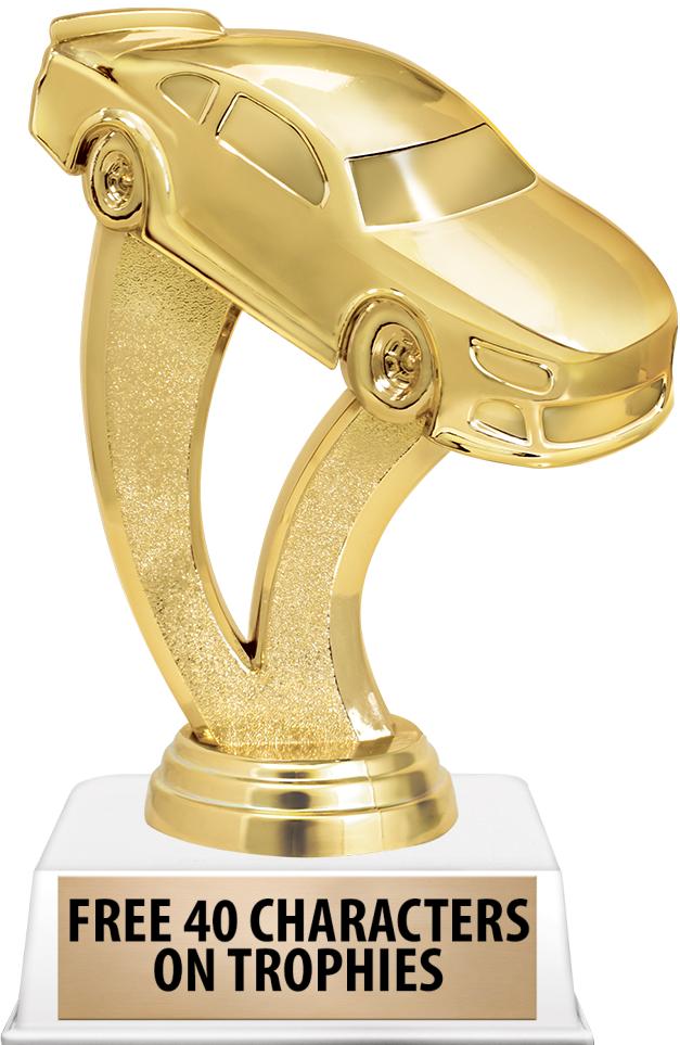 6"TROPHY ON WHITE CONTEMP BASE