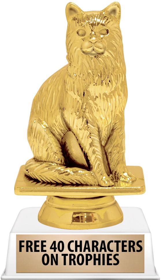 6"TROPHY ON WHITE CONTEMP BASE