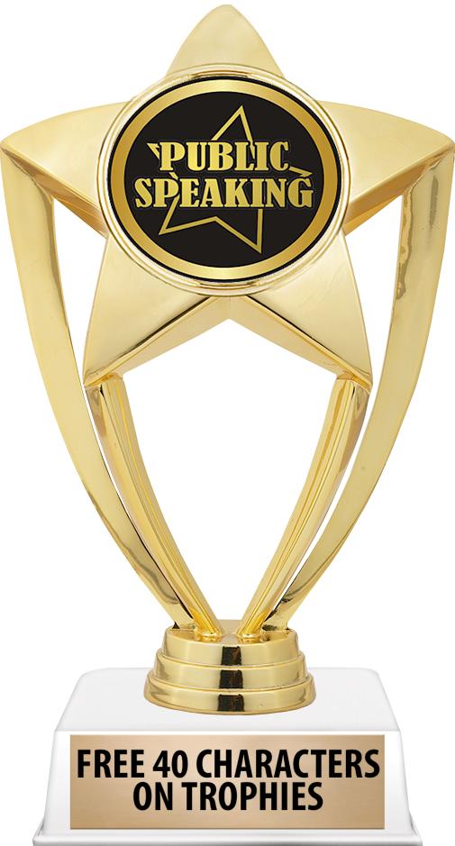 6"TROPHY ON WHITE CONTEMP BASE