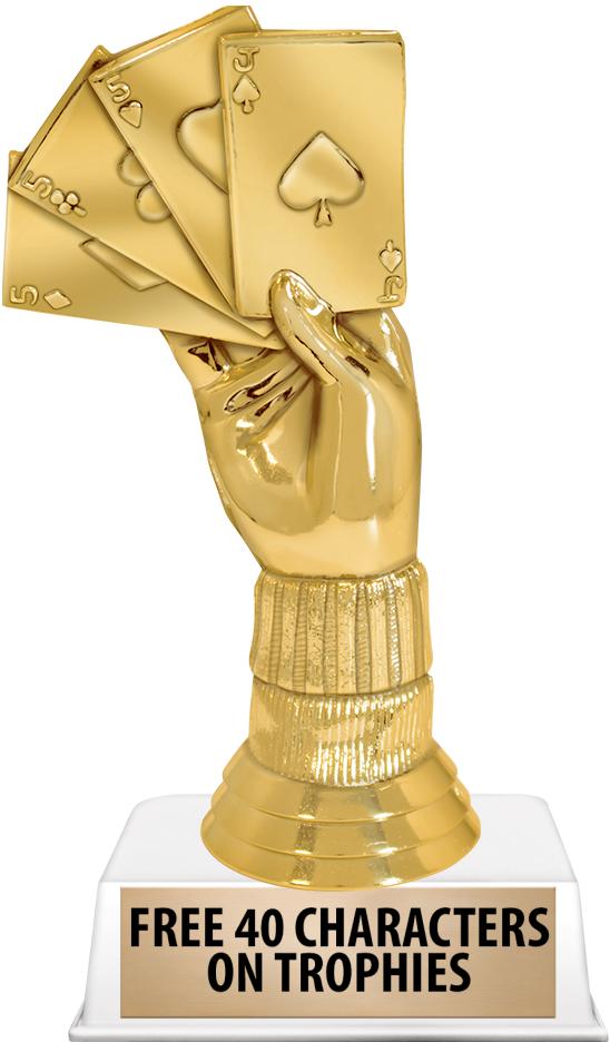 6"TROPHY ON WHITE CONTEMP BASE