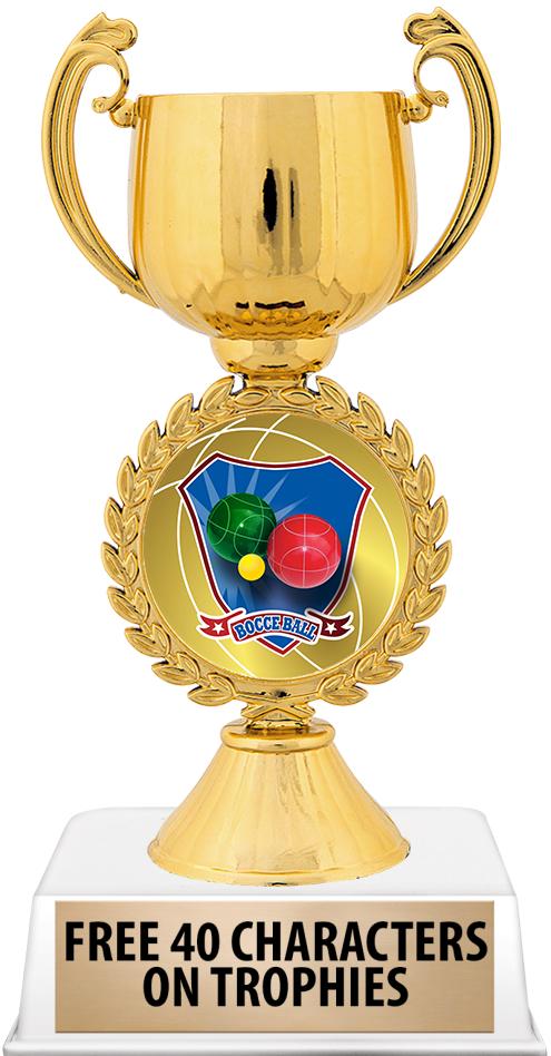 6"TROPHY ON WHITE CONTEMP BASE