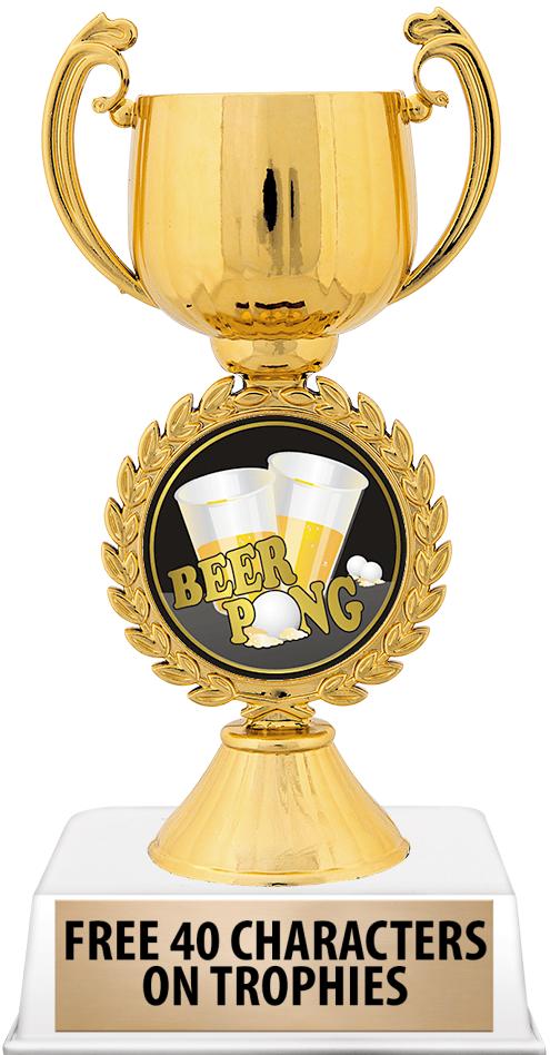 6"TROPHY ON WHITE CONTEMP BASE