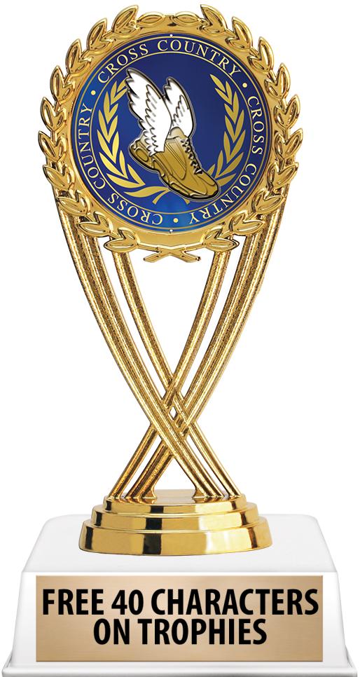 6"TROPHY ON WHITE CONTEMP BASE