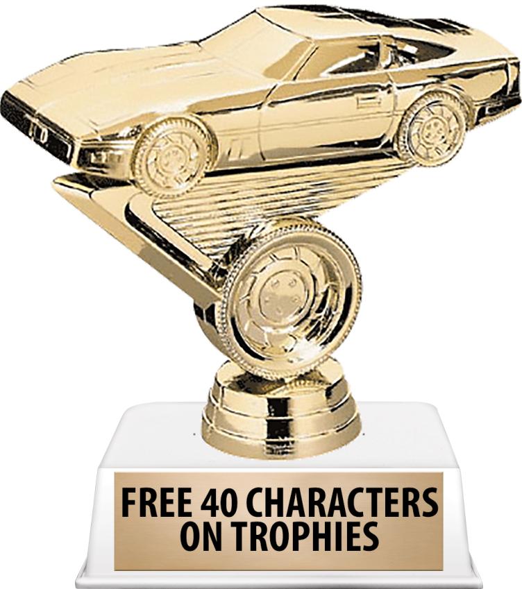6"TROPHY ON WHITE CONTEMP BASE