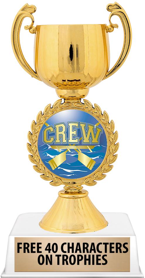 6"TROPHY ON WHITE CONTEMP BASE