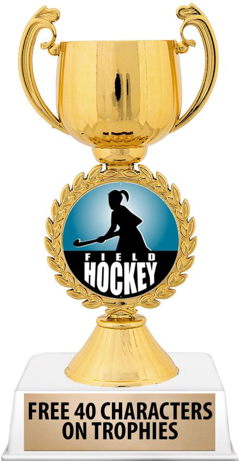 6"TROPHY ON WHITE CONTEMP BASE