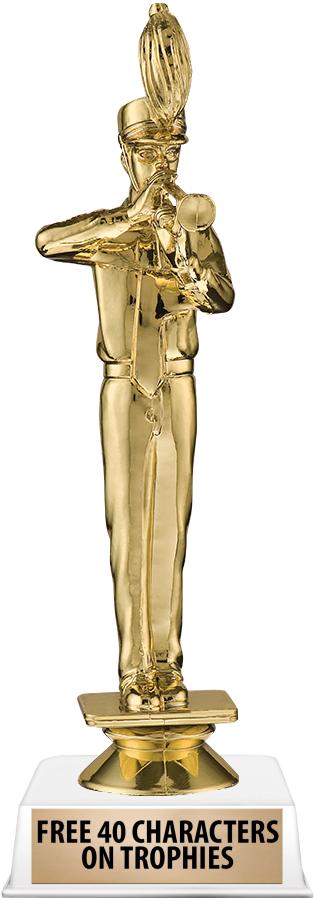 6"TROPHY ON WHITE CONTEMP BASE