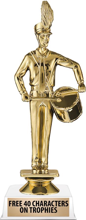 6"TROPHY ON WHITE CONTEMP BASE