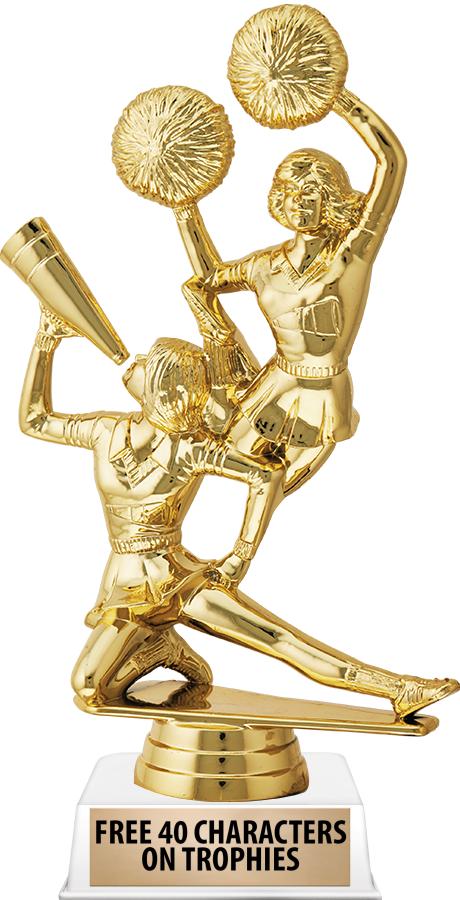 6"TROPHY ON WHITE CONTEMP BASE