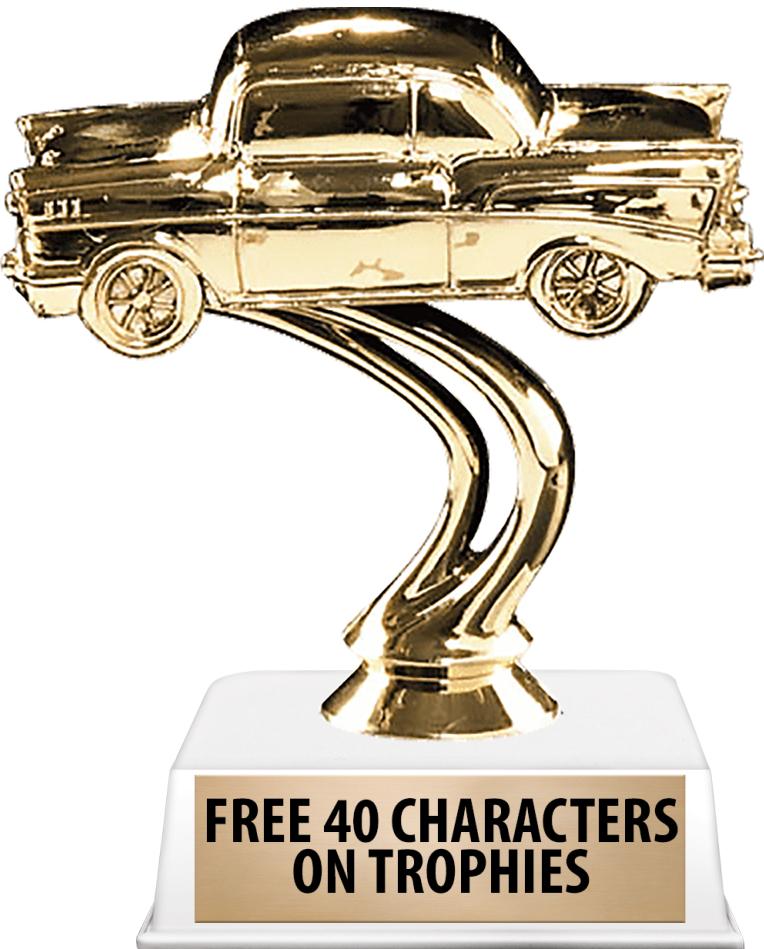 6"TROPHY ON WHITE CONTEMP BASE