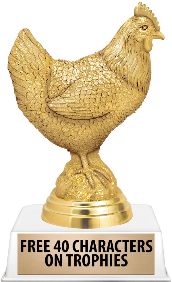 6"TROPHY ON WHITE CONTEMP BASE