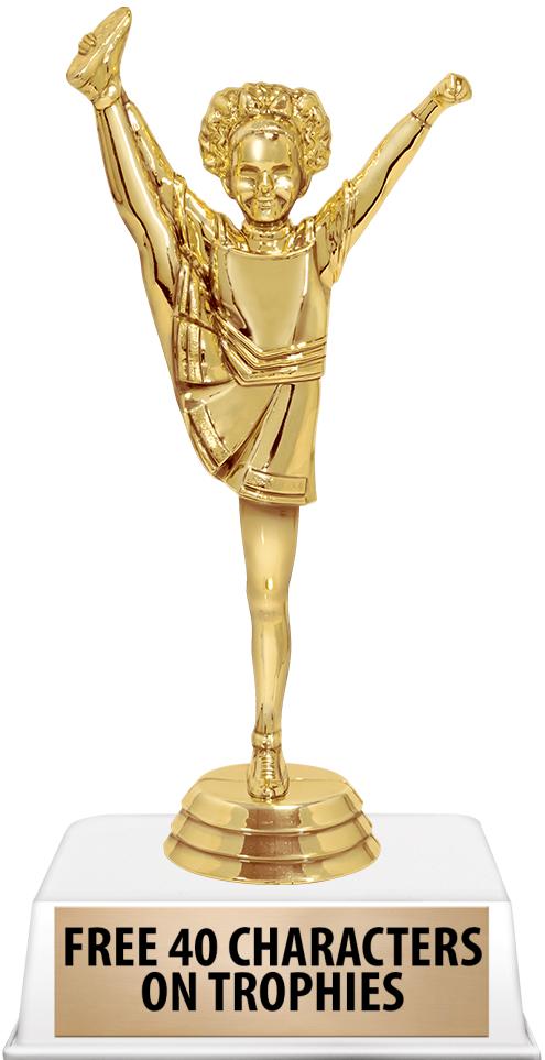 6"TROPHY ON WHITE CONTEMP BASE