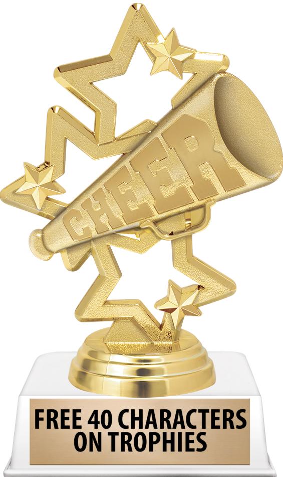 6"TROPHY ON WHITE CONTEMP BASE