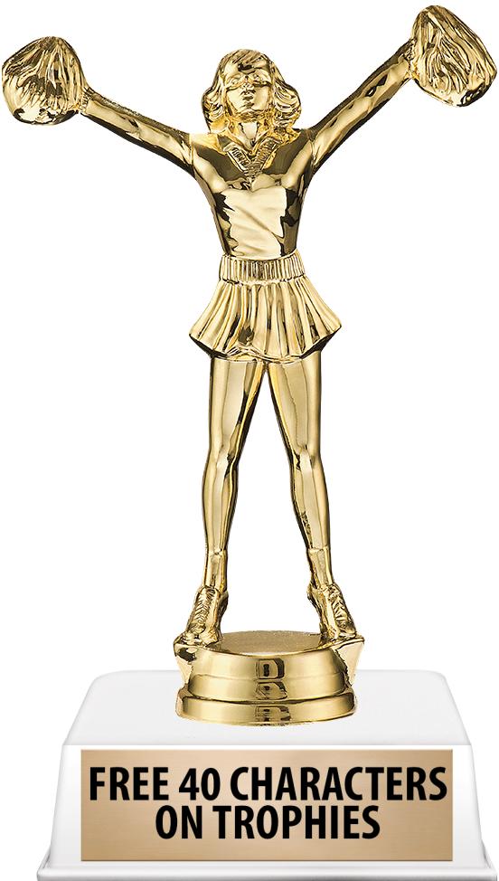 6"TROPHY ON WHITE CONTEMP BASE