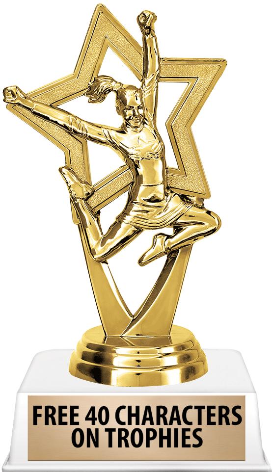 6"TROPHY ON WHITE CONTEMP BASE