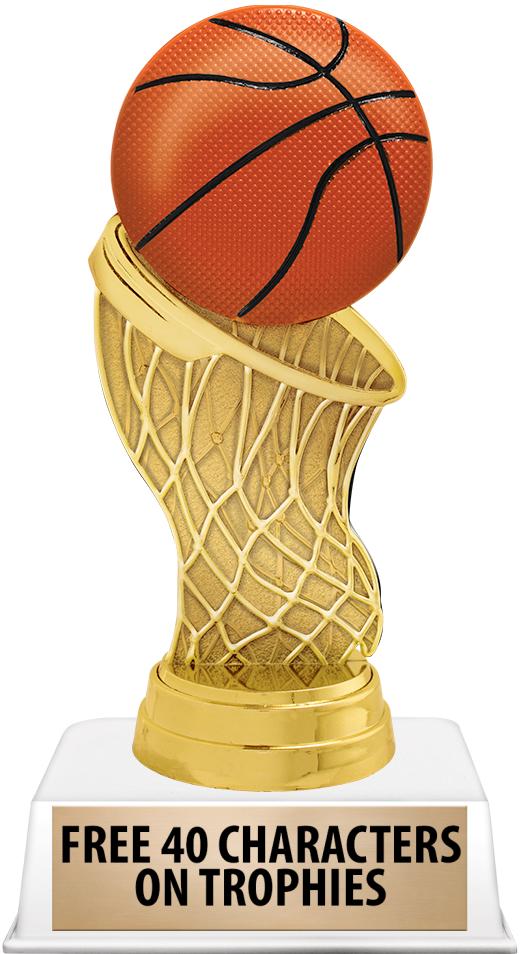 6"TROPHY ON WHITE CONTEMP BASE