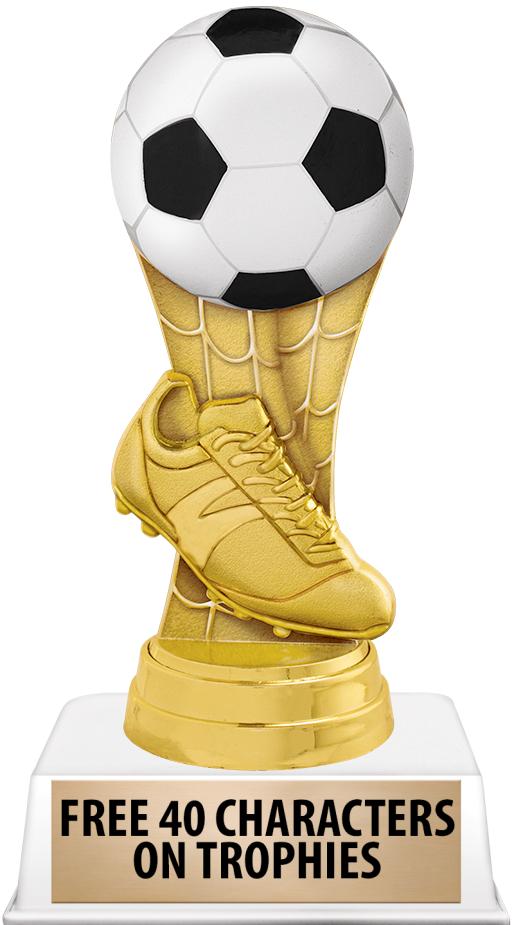 6"TROPHY ON WHITE CONTEMP BASE