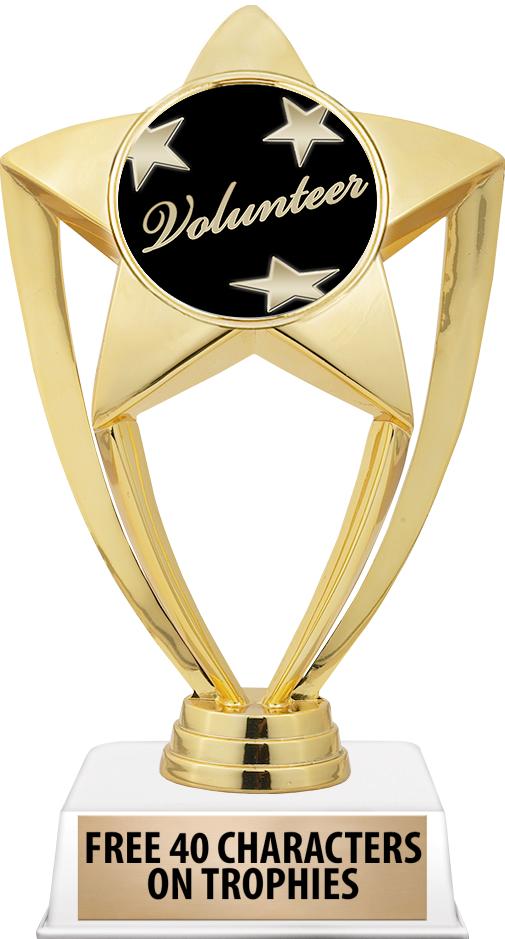 6"TROPHY ON WHITE CONTEMP BASE