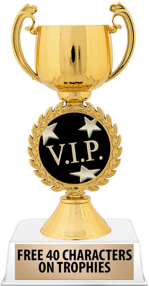 6"TROPHY ON WHITE CONTEMP BASE