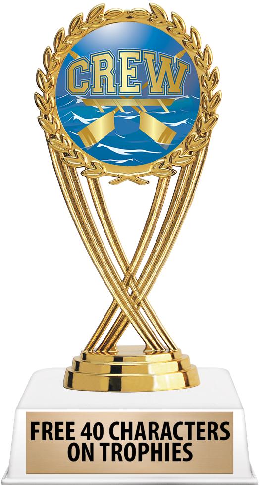 6"TROPHY ON WHITE CONTEMP BASE