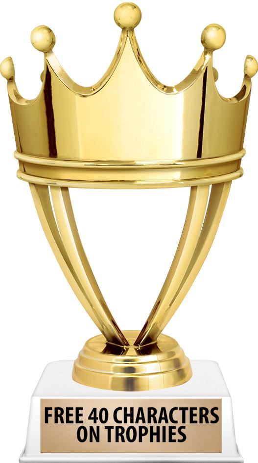 6"TROPHY ON WHITE CONTEMP BASE