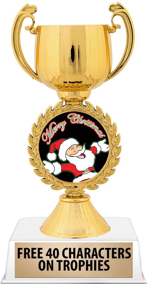 6"TROPHY ON WHITE CONTEMP BASE