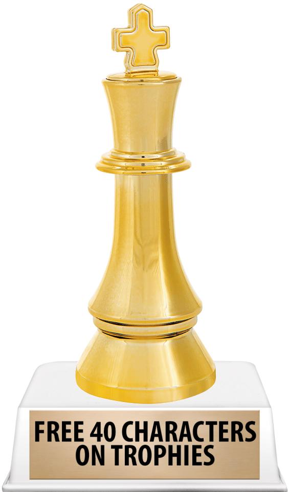 6"TROPHY ON WHITE CONTEMP BASE