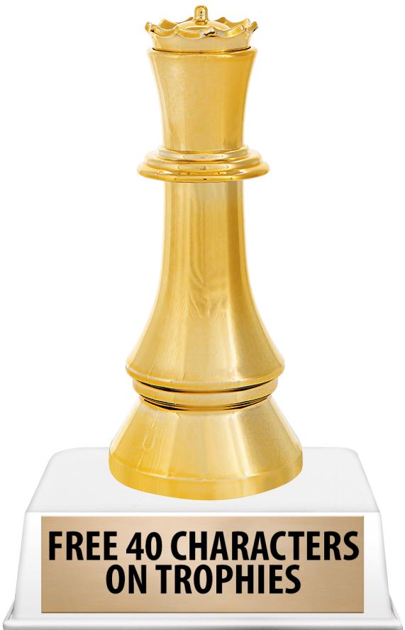 6"TROPHY ON WHITE CONTEMP BASE