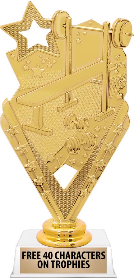 6"TROPHY ON WHITE CONTEMP BASE