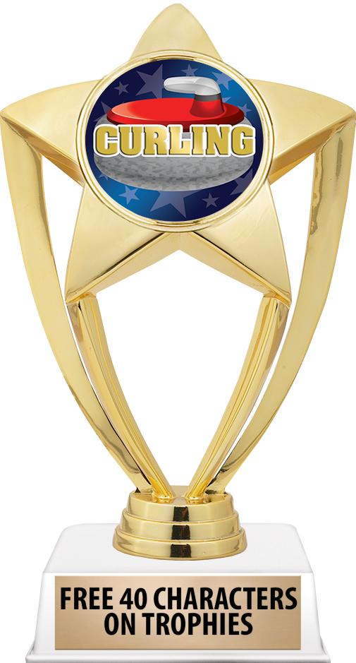 6"TROPHY ON WHITE CONTEMP BASE