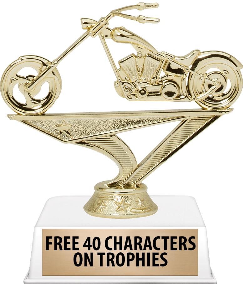 6"TROPHY ON WHITE CONTEMP BASE