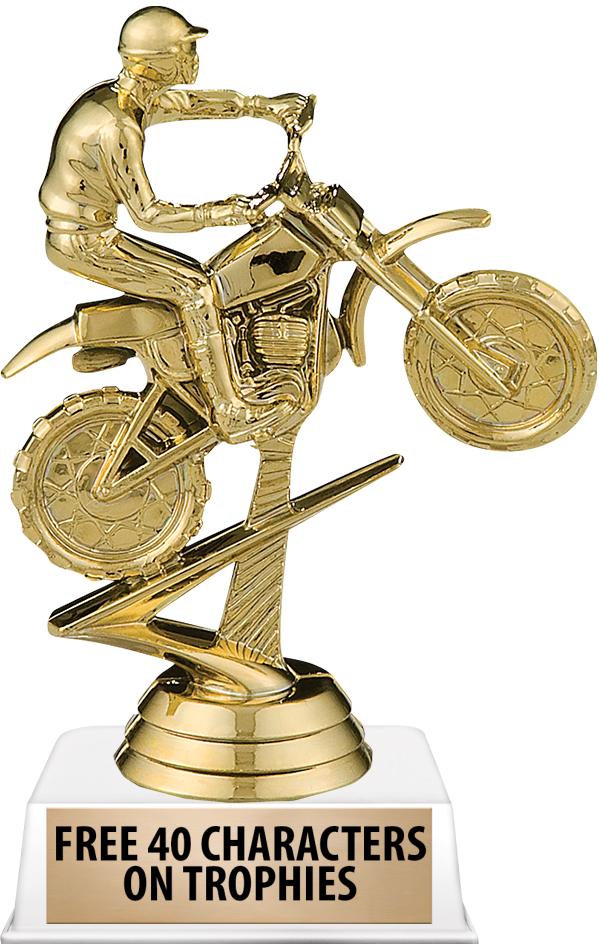 6"TROPHY ON WHITE CONTEMP BASE