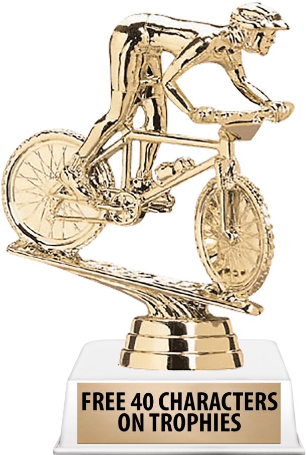 6"TROPHY ON WHITE CONTEMP BASE