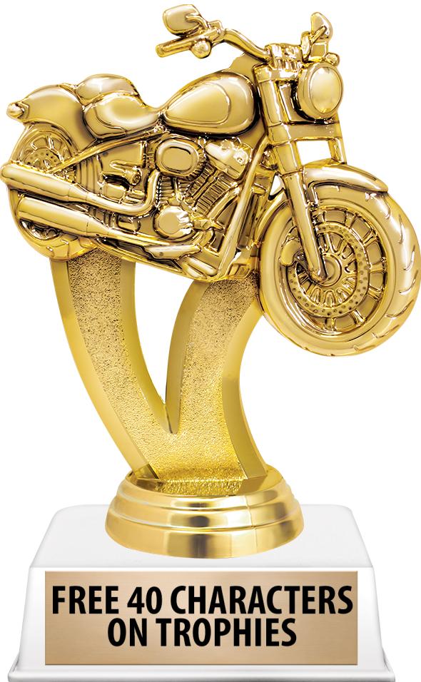 6"TROPHY ON WHITE CONTEMP BASE