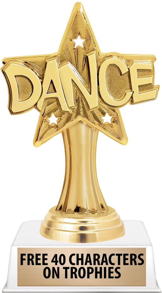 6"TROPHY ON WHITE CONTEMP BASE