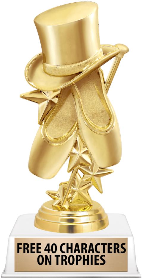 6"TROPHY ON WHITE CONTEMP BASE