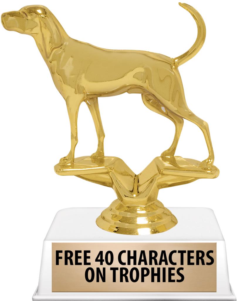 6"TROPHY ON WHITE CONTEMP BASE