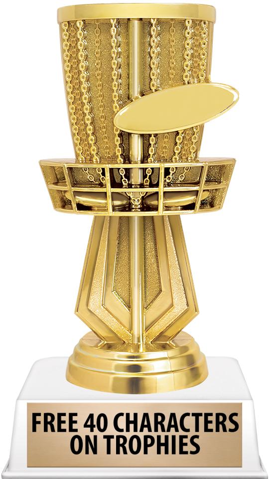 6"TROPHY ON WHITE CONTEMP BASE