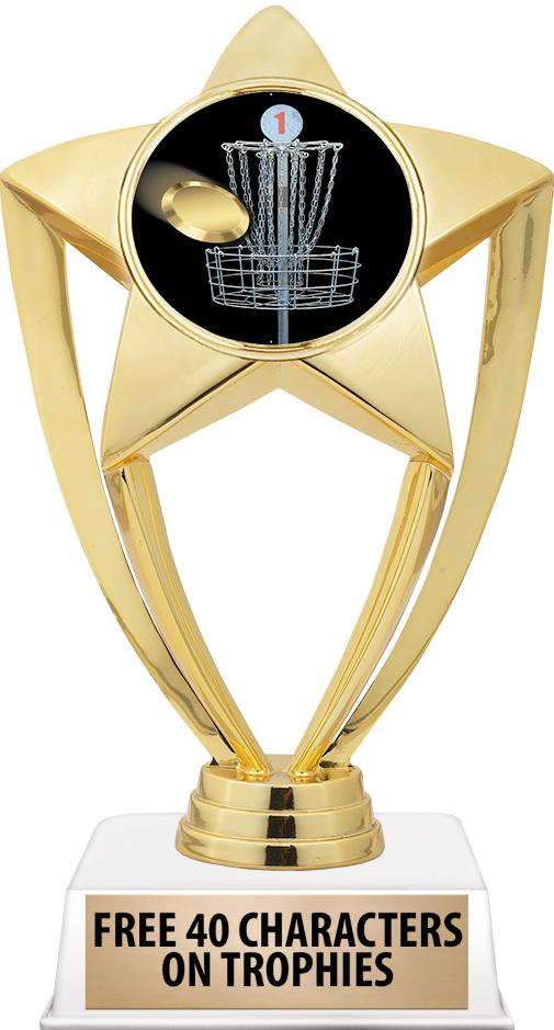 6"TROPHY ON WHITE CONTEMP BASE