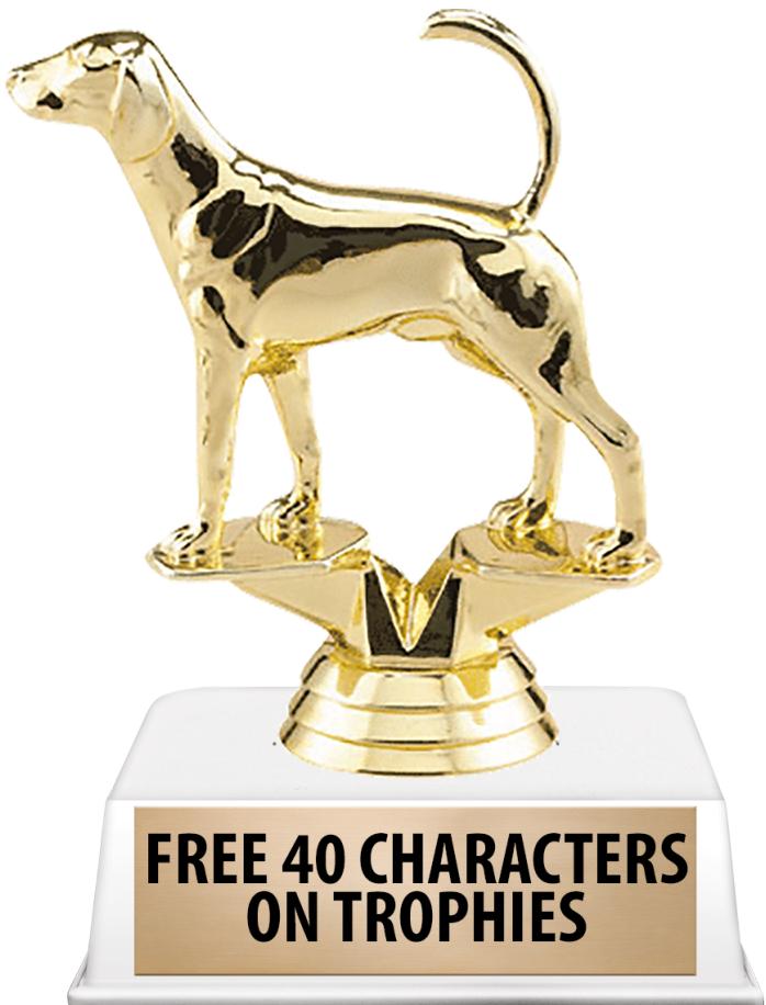 6"TROPHY ON WHITE CONTEMP BASE