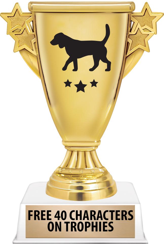 6"TROPHY ON WHITE CONTEMP BASE